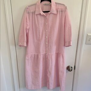 The Tog Shop 12P Pink Gingham Button-Up Dress
